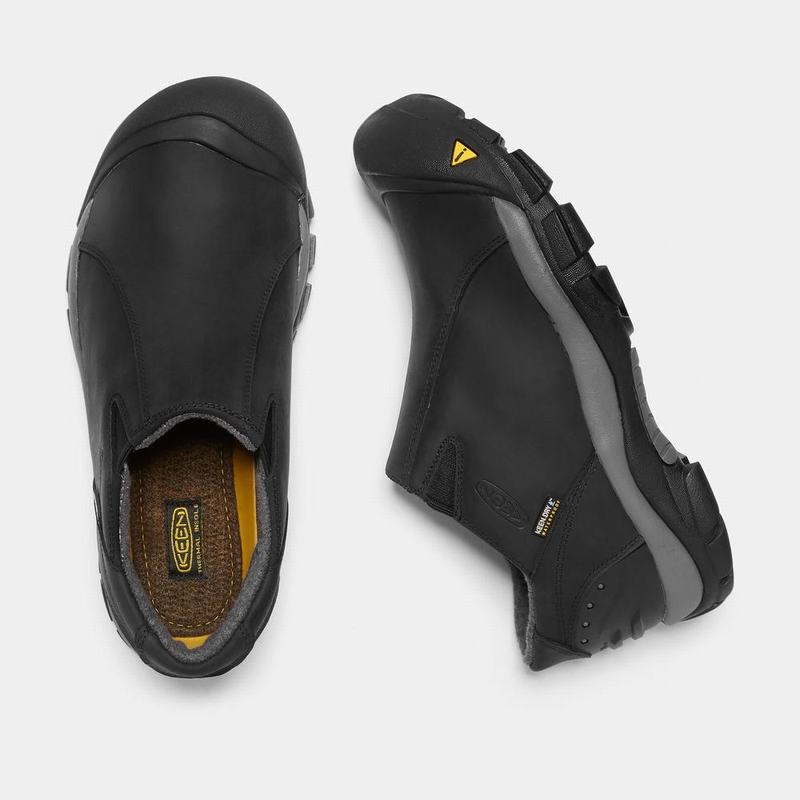 Slip On Keen Brixen Waterproof Bajos Para Hombre Negros - Zapatos Keen Mexico (563012-IQT)